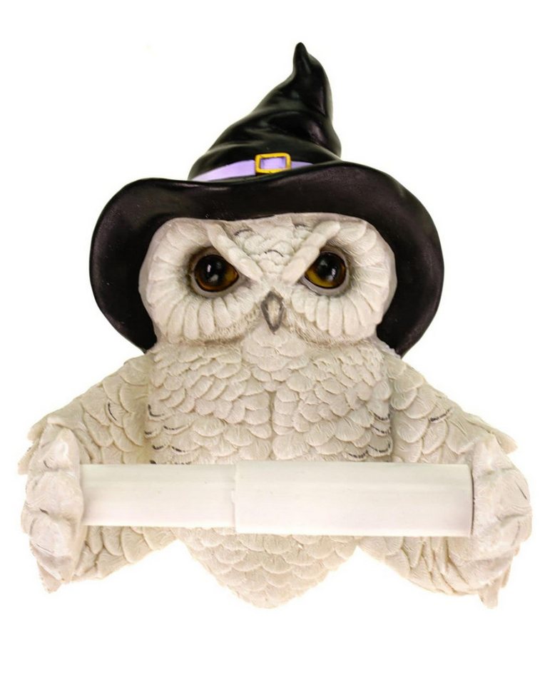 Horror-Shop Dekofigur Toilettenpapierhalter Schneeeule mit schwarzem Hex Horror-Shop Dekofigur Toilettenpapierhalter Schneeeule mit schwarzem Hex von Horror-Shop
