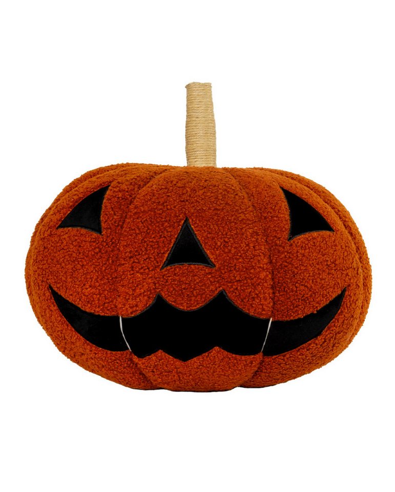 Horror-Shop Dekokissen Grinsender Kürbis als Dekokissen Ø 34cm von Horror-Shop