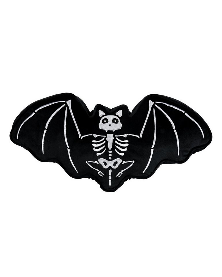 Horror-Shop Dekokissen Skelett Fledermaus als Dekokissen 52cm von Horror-Shop