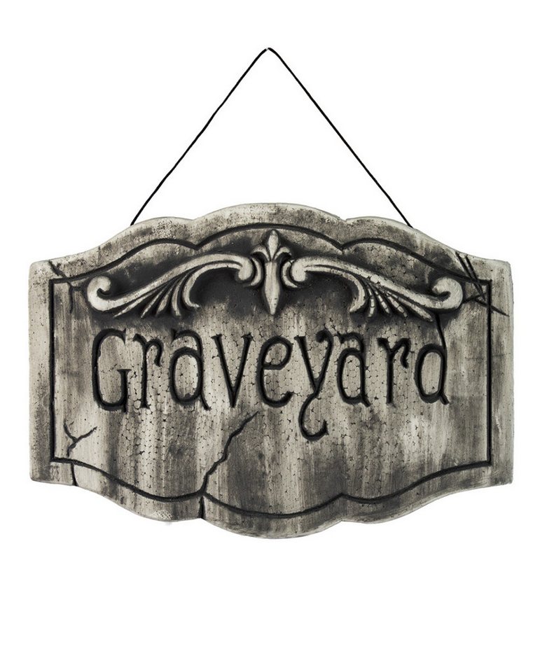 Horror-Shop Dekoobjekt ",Graveyard", Schild als Hängedekoration von Horror-Shop