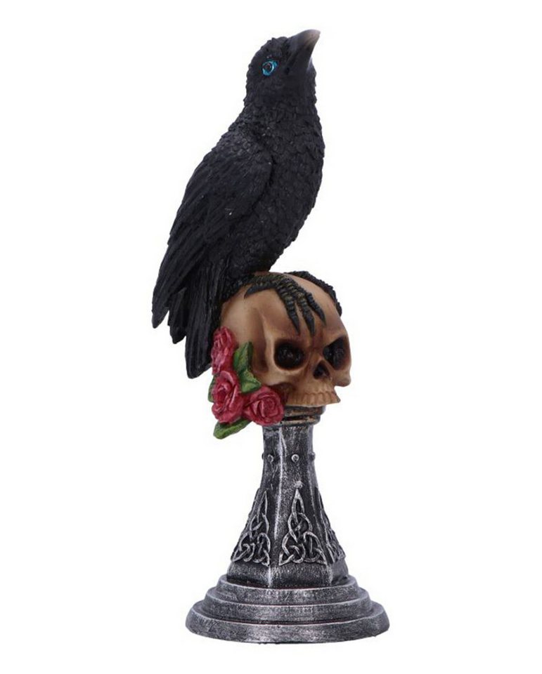 Horror-Shop Dekoobjekt „Perched Prophecy“ Schwarze Mini-Rabenfigur mit To von Horror-Shop