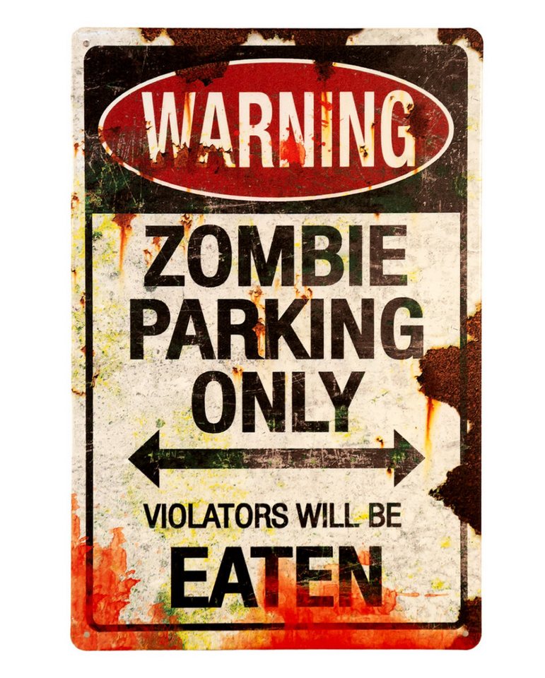 Horror-Shop Dekoobjekt „Zombie Parking Only“ Metallschild als Dekoration Horror-Shop Dekoobjekt „Zombie Parking Only“ Metallschild als Dekoration von Horror-Shop