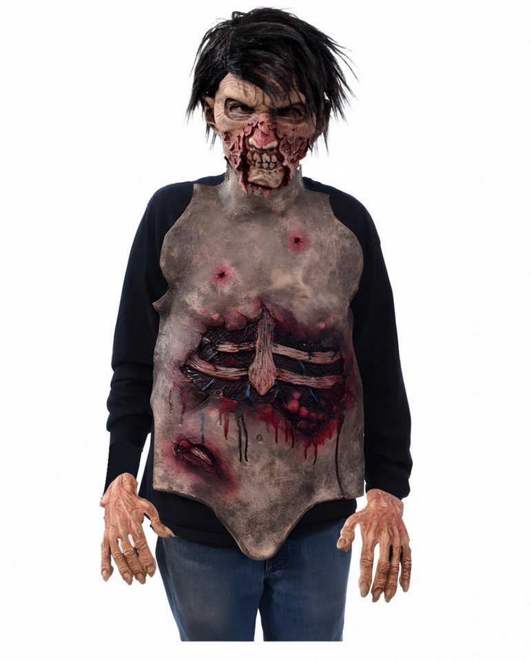 Horror-Shop Dekoobjekt Blutiger Zombie Oberkörper mit Rippen als Kostümzu Horror-Shop Dekoobjekt Blutiger Zombie Oberkörper mit Rippen als Kostümzu von Horror-Shop