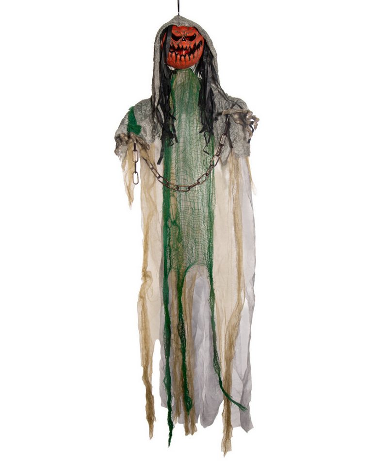 Horror-Shop Dekoobjekt Gefesselter Kürbisgeist Hängefigur mit Licht & Ton von Horror-Shop