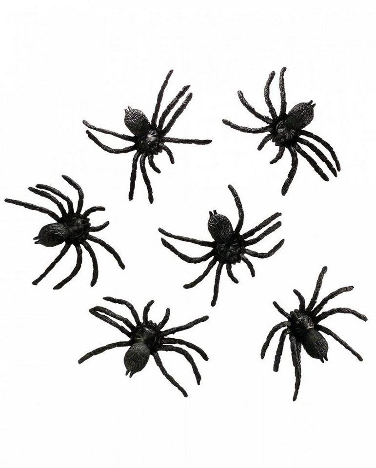 Horror-Shop Dekoobjekt Schwarze Spinnen 8x7cm im 6er-Set als ekelhafte Ha von Horror-Shop