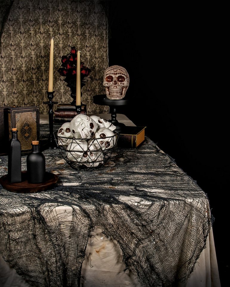 Horror-Shop Dekoobjekt Schwarzer Halloween Deko Stoff im Fetzen-Look 300x Horror-Shop Dekoobjekt Schwarzer Halloween Deko Stoff im Fetzen-Look 300x von Horror-Shop