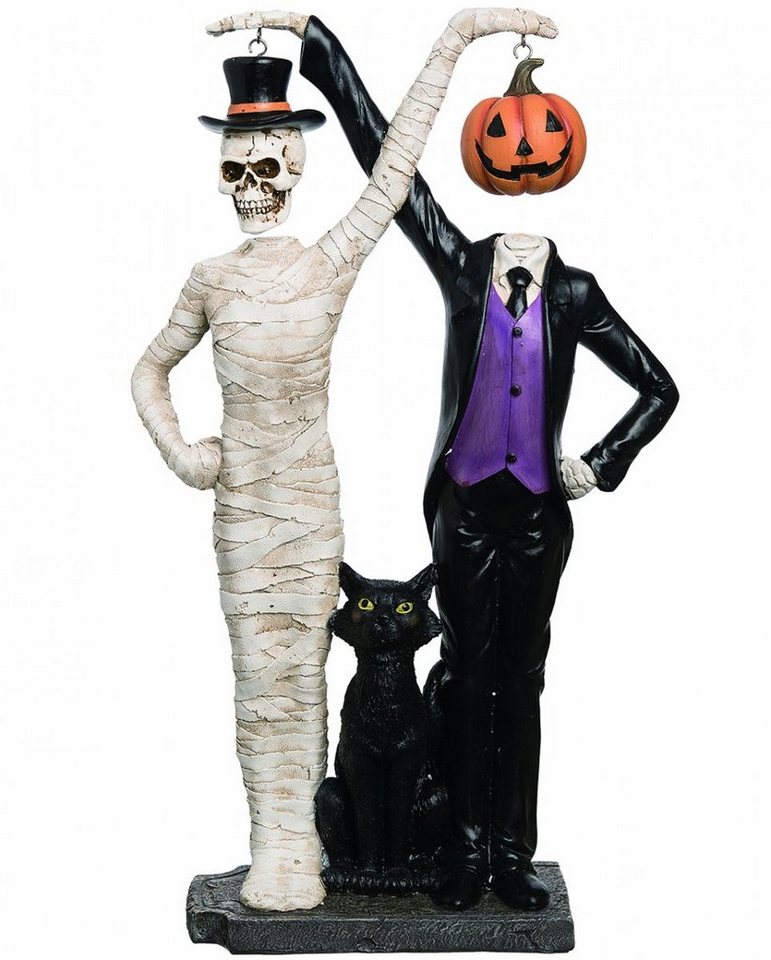 Horror-Shop Dekoobjekt Skelett Mumie & Kürbis Gentleman Halloween Dekofig von Horror-Shop