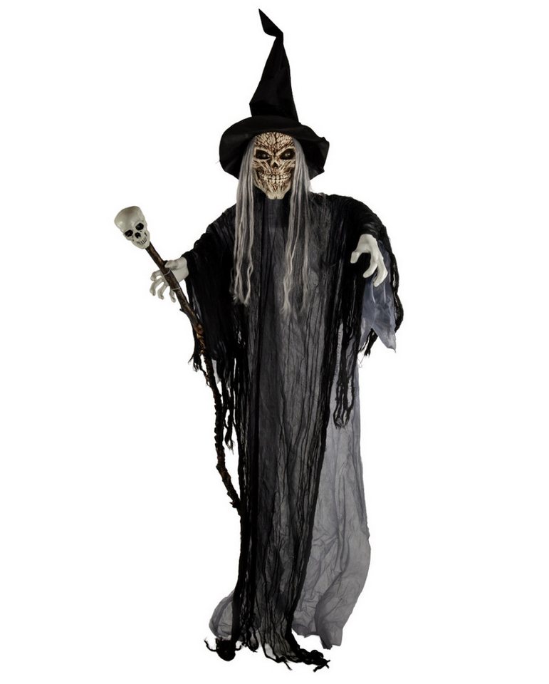 Horror-Shop Dekoobjekt Skelett Zauberer Deko mit Licht & Sound 183cm Horror-Shop Dekoobjekt Skelett Zauberer Deko mit Licht & Sound 183cm von Horror-Shop