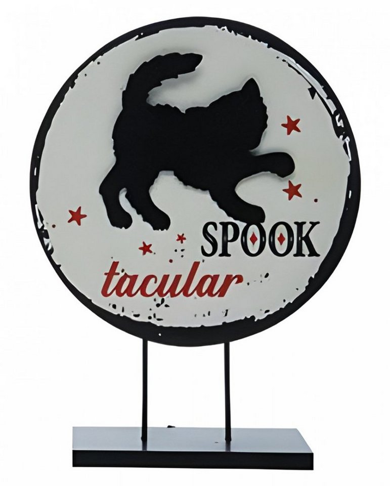 Horror-Shop Dekoobjekt Spooktacular Katze als Halloween Dekoschild zum Au von Horror-Shop