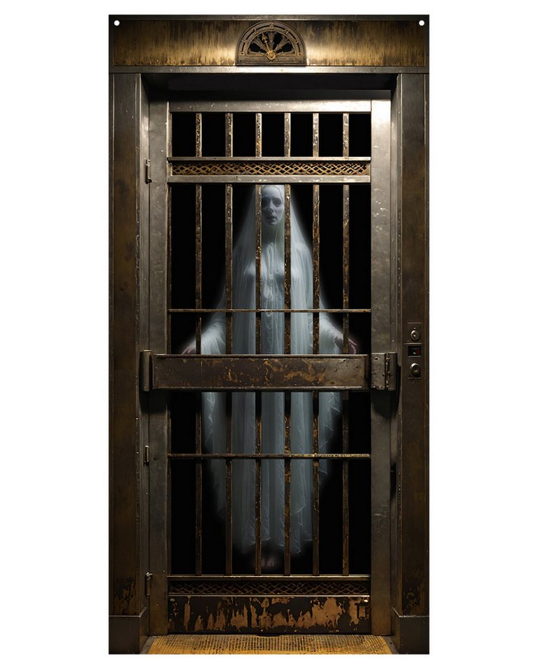 Horror-Shop Dekoobjekt Verfluchter Fahrstuhl Tür & Wanddeko 98x200cm von Horror-Shop