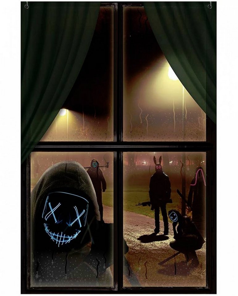 Horror-Shop Dekorationsfolie Killing Day Fenster Folie 80x120 cm für Halloween von Horror-Shop