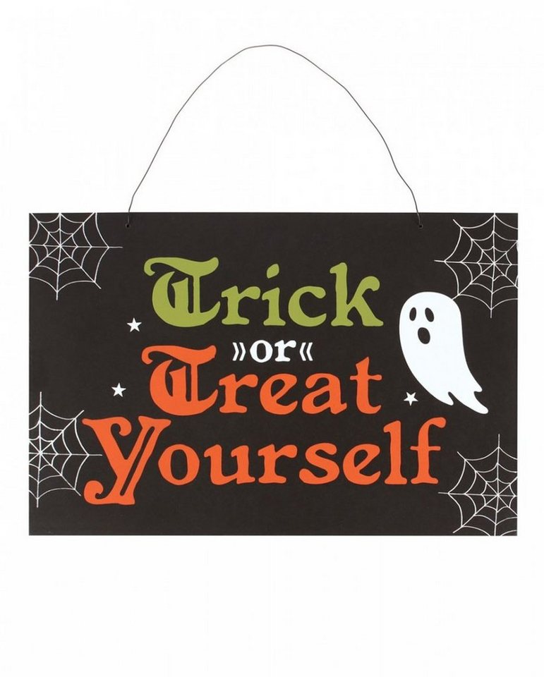 Horror-Shop Hängedekoration Halloween Schild ,Trick or Treat Yourself&qu" von Horror-Shop