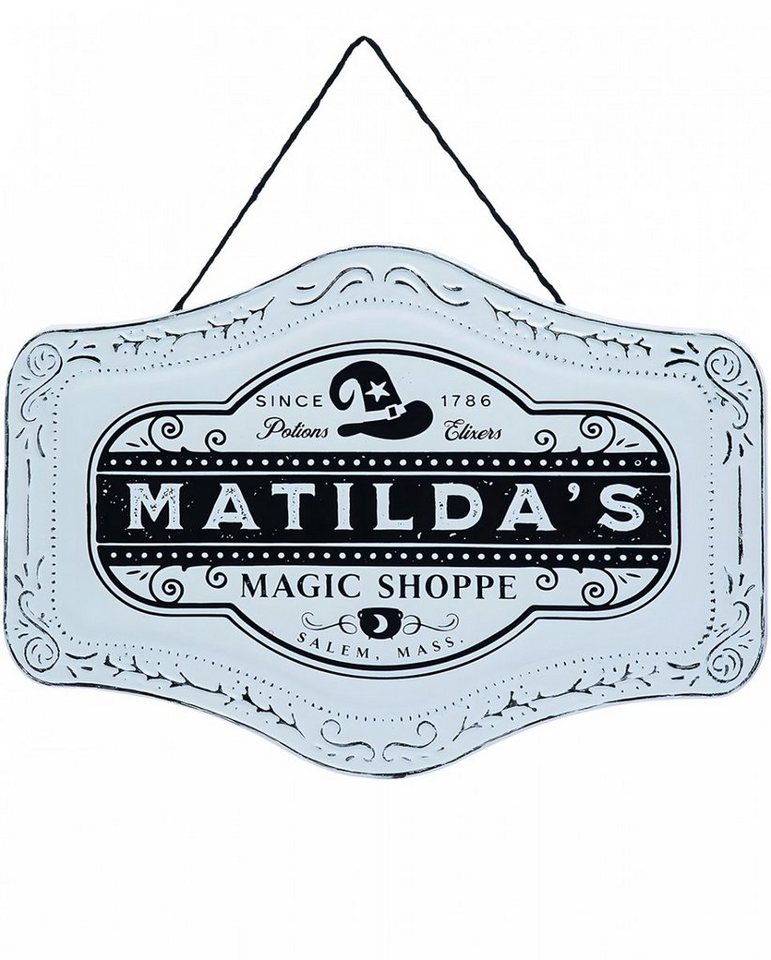 Horror-Shop Hängedekoration Zinn Dekoschild Matilda's Magic Shoppe für Hallowe von Horror-Shop