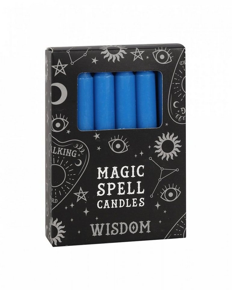 Horror-Shop Kerzenständer Blue Zauberkerzen für ,Weisheit", 12 St" von Horror-Shop