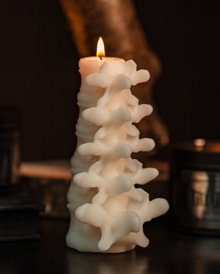 Horror-Shop Kerzenständer Elfenbeinfarbige Wirbelsäulenkerze als Tischdeko Horror-Shop Kerzenständer Elfenbeinfarbige Wirbelsäulenkerze als Tischdeko von Horror-Shop