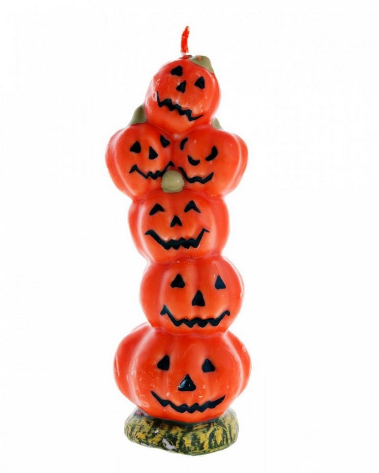 Horror-Shop Kerzenständer Halloween Kerze mit Kürbis Stapel 19 cm von Horror-Shop