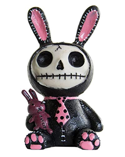 Horror-Shop Kleine Black Bun Bun Furrybones Figur Hase - die Geschenkidee für Gothic Fans von Horror-Shop