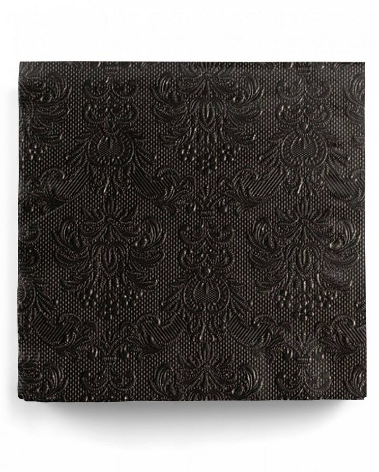 Horror-Shop Papierserviette Schwarze Gothic Servietten mit Ornamenten 15 St. von Horror-Shop