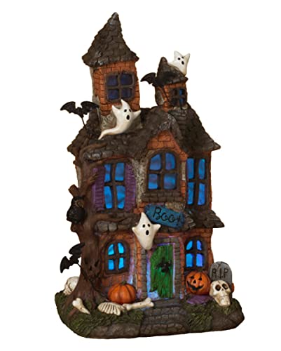 Horror-Shop Spooky Geisterhaus mit LED 39cm als kinderfreundliche Deko von Horror-Shop