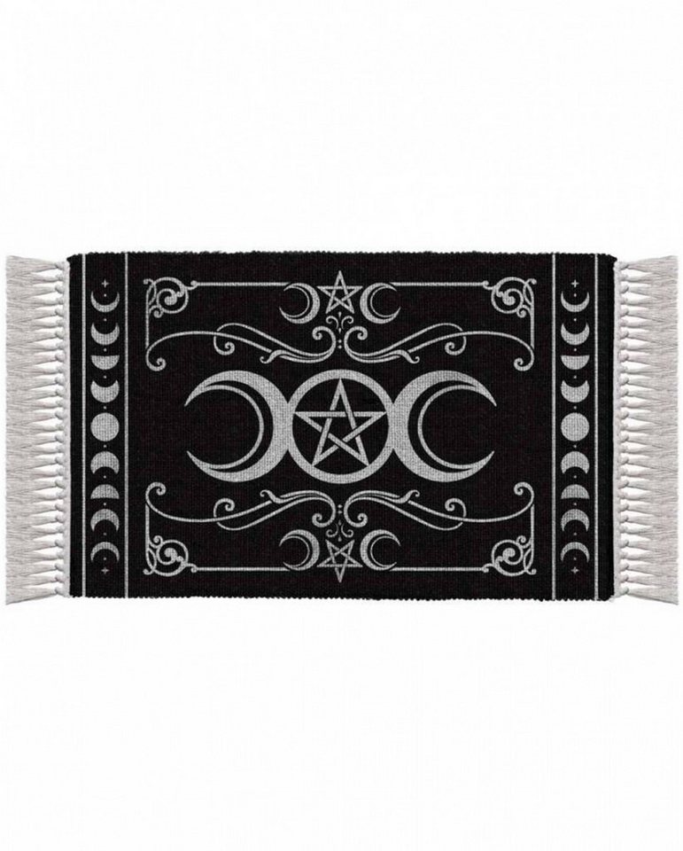 Horror-Shop Teppich Triple Moon Gothic Teppich als Wohndeko 97x51cm Horror-Shop Teppich Triple Moon Gothic Teppich als Wohndeko 97x51cm von Horror-Shop