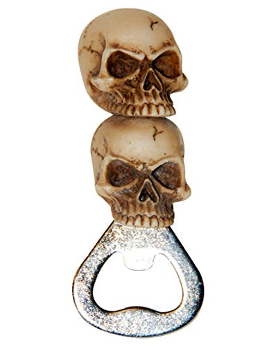 Horror-Shop Totenschädel Flaschenöffner mit 2 Skulls von Horror-Shop
