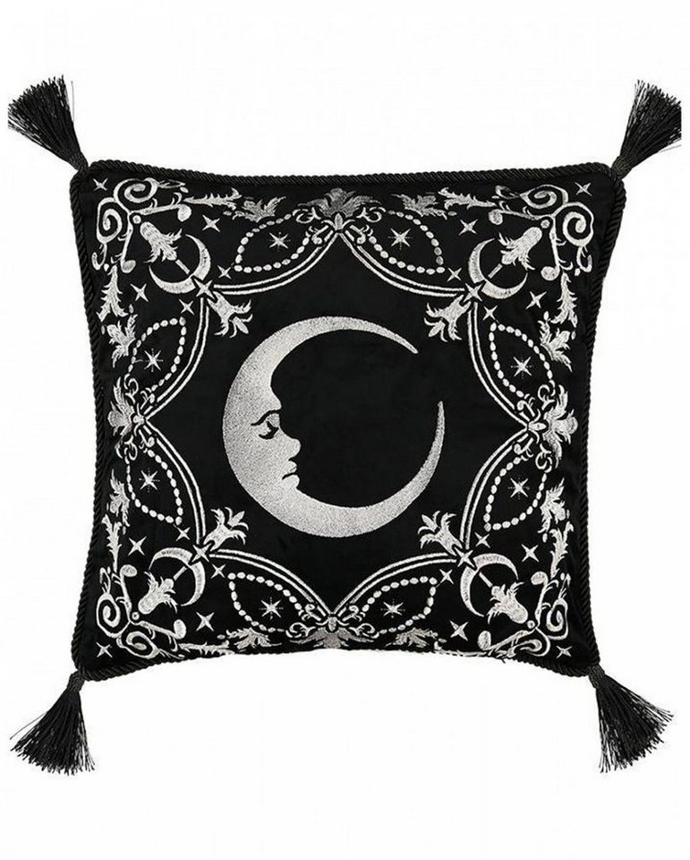 Tagesdecke Gothic Kissenbezug mit Halbmond & Sterne als Deko, Horror-Shop von Horror-Shop