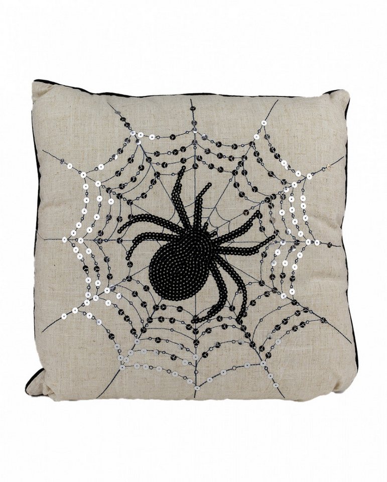 Tagesdecke Halloween Kissen Spinne in Spinnweben in Vintage L, Horror-Shop von Horror-Shop