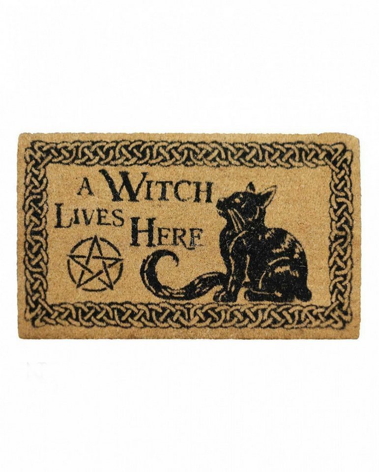 Horror-Shop Teppich A Witch Lives Here Türmatte von Horror-Shop
