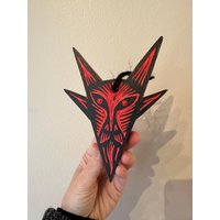 Krampus Hölzerne Limited Edition Ornamente - Handgeschnitzter Weihnachtsbaum Dekor Krampus Hölzerne Limited Edition Ornamente - Handgeschnitzter Weihnachtsbaum Dekor von HorseAndHare