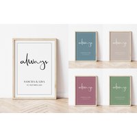 Always Poster | Personalisiert Namen Partner Freunde Oder Digitale Datei Always Poster | Personalisiert Namen Partner Freunde Oder Digitale Datei von HorsebeatDesign
