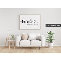 Familie Poster | Personalisierte Namen Querformat Posterbild Oder Digitale Datei Familie Poster | Personalisierte Namen Querformat Posterbild Oder Digitale Datei von HorsebeatDesign
