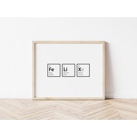 Periodensystem Poster | Namen Personalisiert Chemie Wissenschaft Wandbild Oder Digitale Datei von HorsebeatDesign