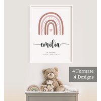 Regenbogen Posterbild | Geburtsposter Namensposter Personalisiert 20x30 30x45 40x60 50x75 Wandbild Fotoabzug Regenbogen Posterbild | Geburtsposter Namensposter Personalisiert 20x30 30x45 40x60 50x75 Wandbild Fotoabzug von HorsebeatDesign