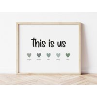This Is Us Familien Poster | Auch Für Tiere Personalisiert Namen Family Oder Digitale Datei This Is Us Familien Poster | Auch Für Tiere Personalisiert Namen Family Oder Digitale Datei von HorsebeatDesign