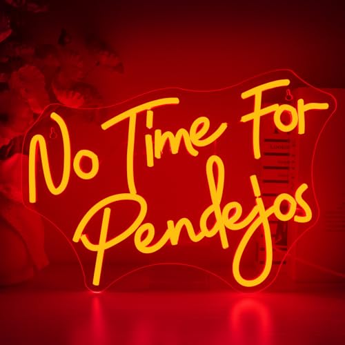 Horseneon No Time to be Pendejos Neon schild Buchstaben-Neonlichter rote Neonschilder für die Wand USB-Dimmer-Neonlicht für Schlafzimmer LED Leuchtreklame für Wand Wohnzimmer Bar von Horseneon