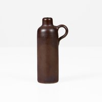 Vintage Braune Keramik Vase Steingut 70Er Signiert Vintage Braune Keramik Vase Steingut 70Er Signiert von HorsesForCourses