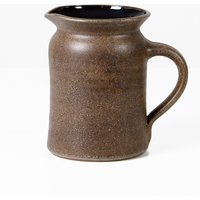 Vintage Braune Steingut Vase 70Er Signiert von HorsesForCourses