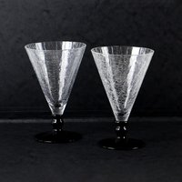 Vintage Cocktail Gläser Set 80Er von HorsesForCourses