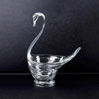 Vintage Glas Schwan Übertopf Dänemark 1970Er Boho Deko Vintage Glas Schwan Übertopf Dänemark 1970Er Boho Deko von HorsesForCourses