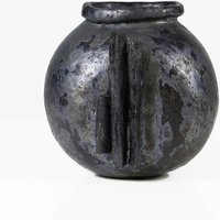 Vintage Keramik Vase Ascheglasur Signiert 70Er von HorsesForCourses