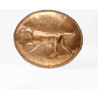 Vintage Kupfer Wandbild Hund Relief 1960Er Wandbehang Mid Century Modern Vintage Kupfer Wandbild Hund Relief 1960Er Wandbehang Mid Century Modern von HorsesForCourses