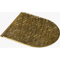 Vintage Messing Ablage - Halbkreis Tablett Mit Wellen-Relief 1960Er Mid Century Modern Schmuckschale Upcycling Deko Objekt Selten von HorsesForCourses