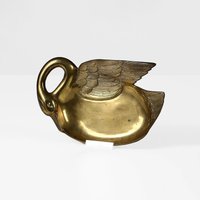 Vintage Messing Schale Schwan Art Deco Vintage Messing Schale Schwan Art Deco von HorsesForCourses
