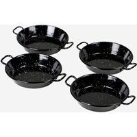 Vintage Set Aus 4 Kleinen Pfännchen - Schwarze Emaille Mit Weißen Sprenkeln Rustikal Für Tapas & Gedeckten Tisch Vintage Set Aus 4 Kleinen Pfännchen - Schwarze Emaille Mit Weißen Sprenkeln Rustikal Für Tapas & Gedeckten Tisch von HorsesForCourses