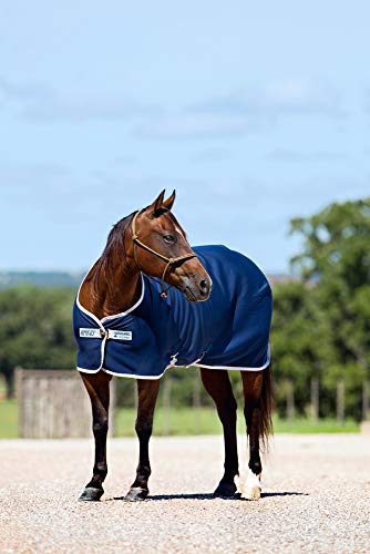 Horseware Amigo Jersey Cooler Abschwitzdecke Navy/Silver 160cm von AMIGO