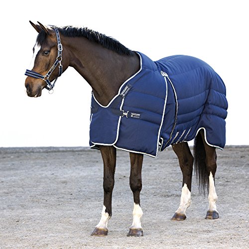 Horseware Rambo Optimo Stable Rug 400g - Navy with Beige, Groesse:125 von Horseware