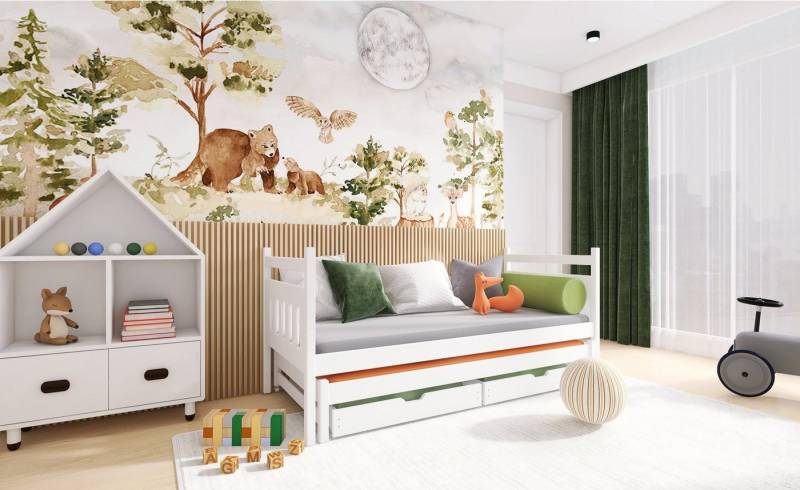 Horten Kinderbett Ausziehbett Bochum für 2 Kinder mit Schubladen (Spar-Set) von Horten