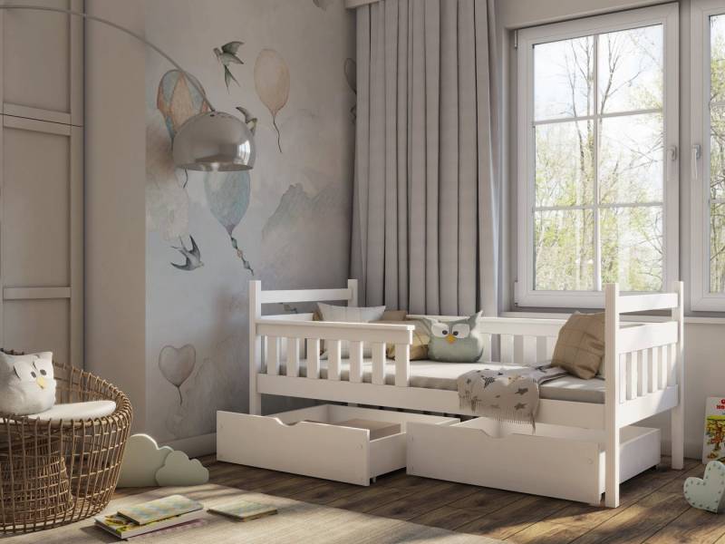 Horten Kinderbett Kinderbett Hamburg mit Rausfallschutz und Schubladen (Spar-Set) von Horten