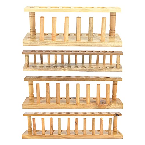 Hoseten Reagenzglasständer, langlebiges und Starkes(Wooden Test Tube Rack with 10 Holes) von Hoseten