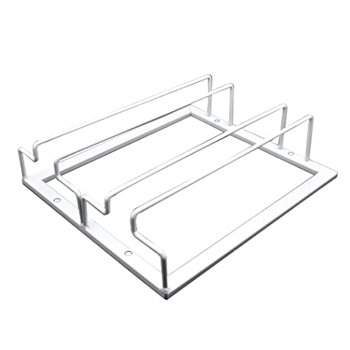 Hoshen GobletWeinglashalter, unter dem Schrank, Kelchhalter, hoch umgekehrt, Schmiedeeisen, für Bar, hängend, Weinglashalter, Weinglashalter, (2 Reihen) - Weiß von Hoshen
